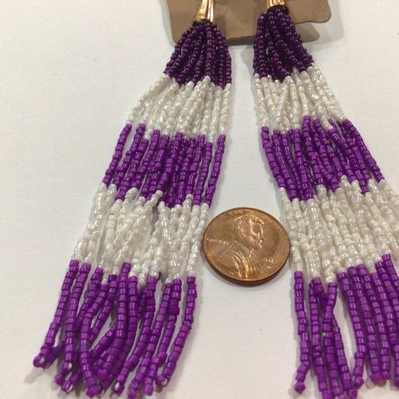 Emma beaded earrings.they are long. - Picture 3 of 3